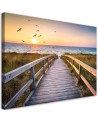 Sunset sea beach - Picture on Canvas  for the living room | FEEBY