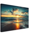 Sea sunset beach - canvas painting | FEEBY