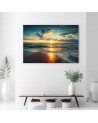 Sea sunset beach - canvas painting | FEEBY