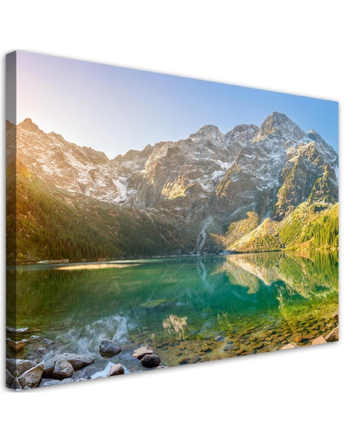 Lake in the mountains - Canvas prints for living room | FEEBY
