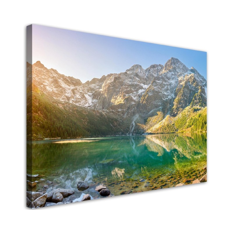Lake in the mountains - Canvas prints for living room | FEEBY