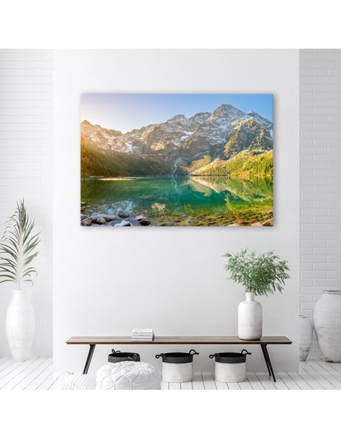 Lake in the mountains - Canvas prints for living room | FEEBY
