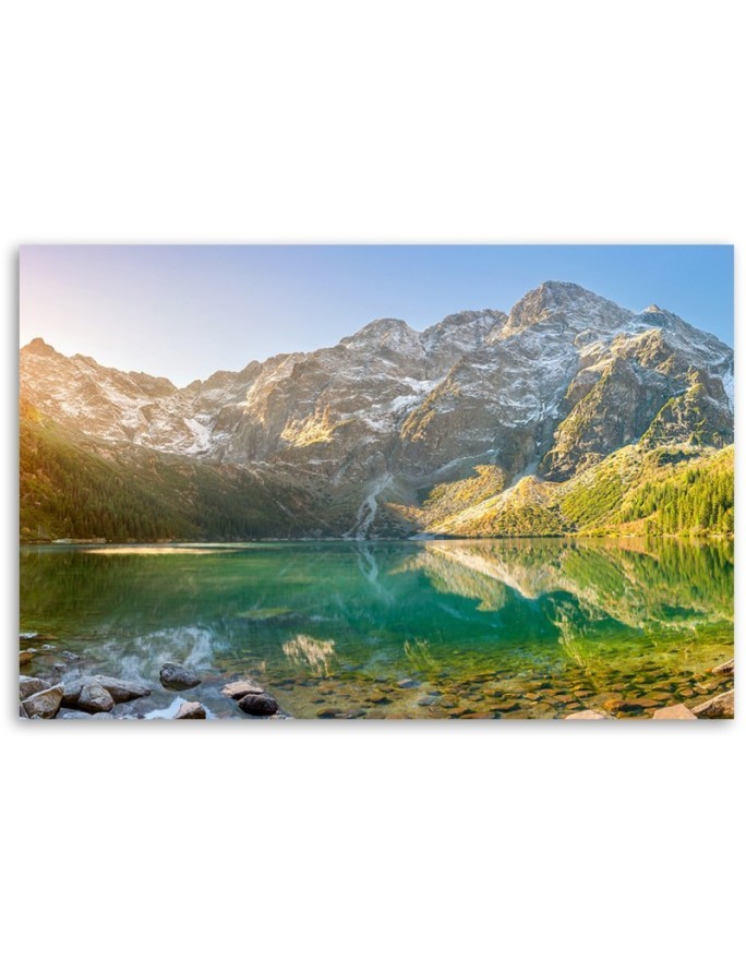 Lake in the mountains - Canvas prints for living room | FEEBY