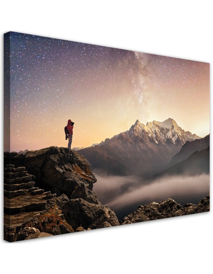 Mountains Stars Sky - Canvas print | FEEBY