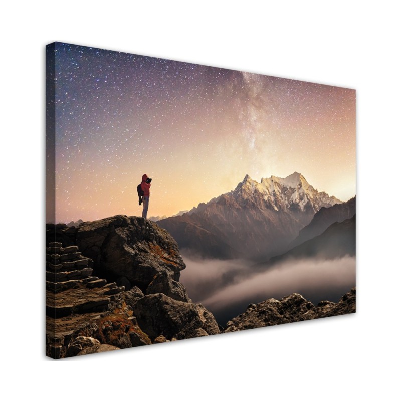 Mountains Stars Sky - Canvas print | FEEBY