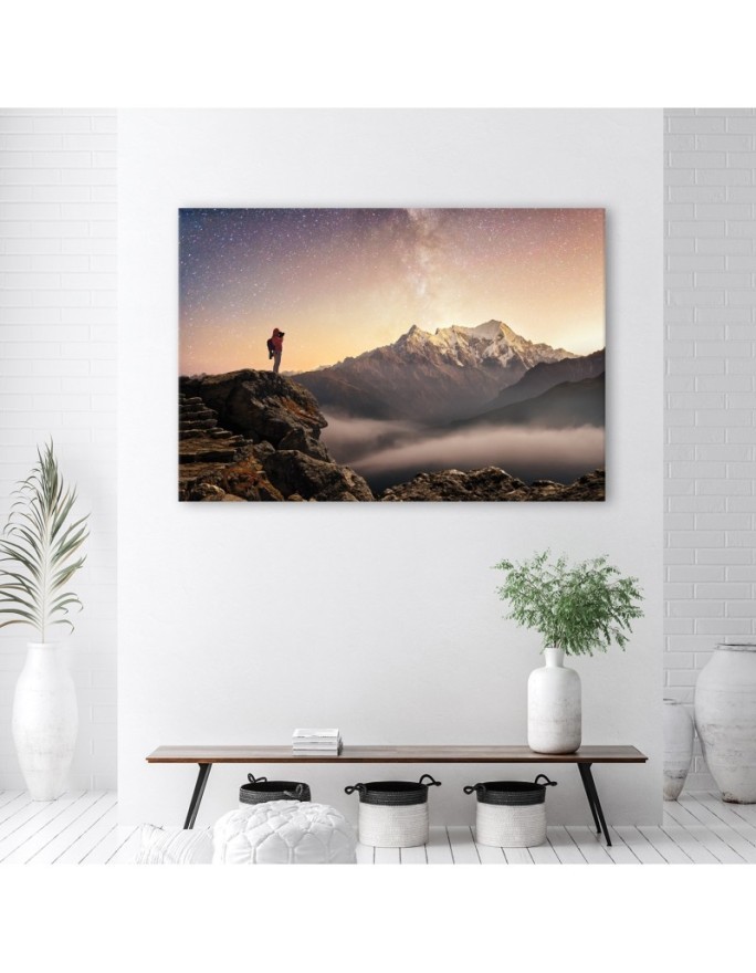 Mountains Stars Sky - Canvas print | FEEBY