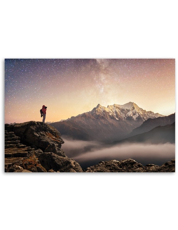 Mountains Stars Sky - Canvas print | FEEBY