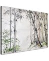 Forest of trees painted - Canvas prints for living room | FEEBY