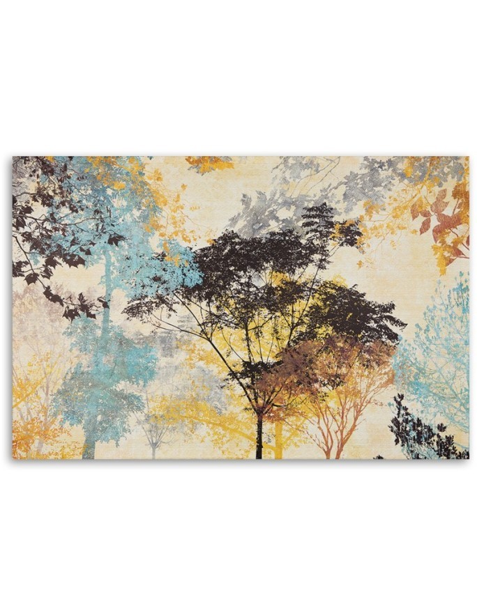 Painting on  canvas for living room - Coloured trees abstract | FEEBY