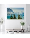 Modern Canvas painting for bedroom - Mountains Lake Nature | FEEBY