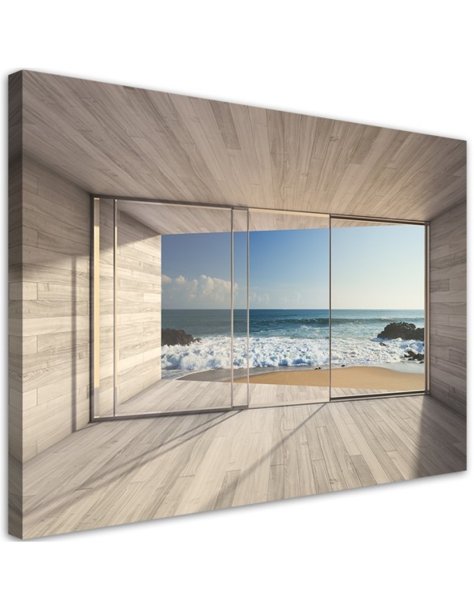 Canvas prints for bedroom modern - Sea view from window | FEEBY