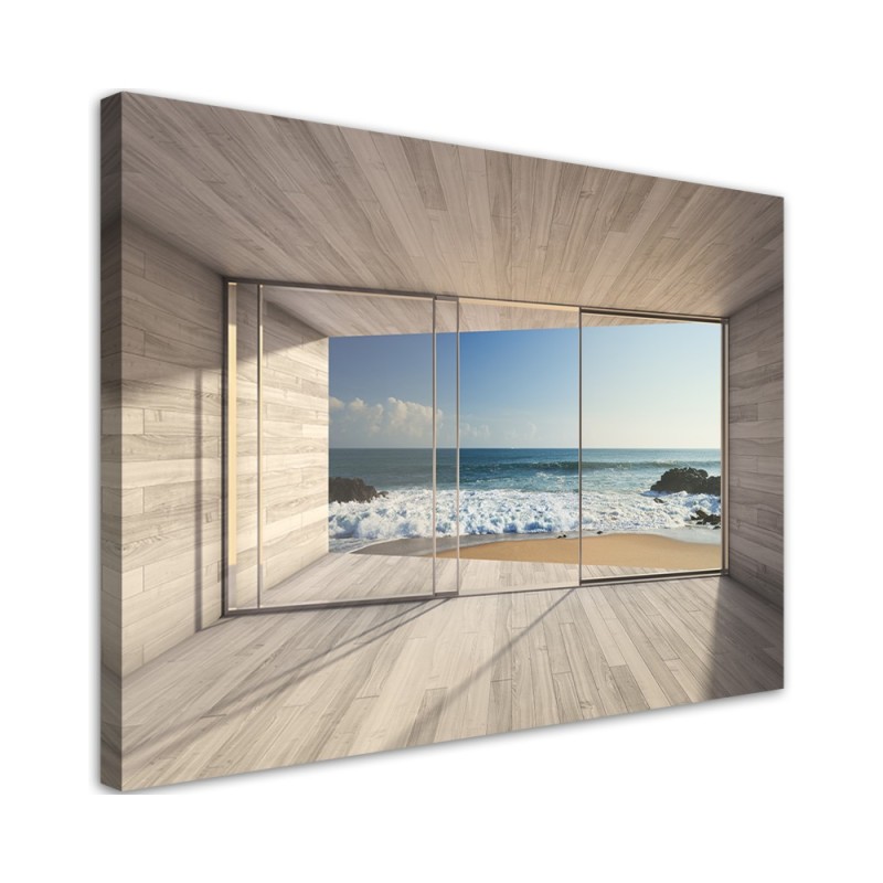 Canvas prints for bedroom modern - Sea view from window | FEEBY