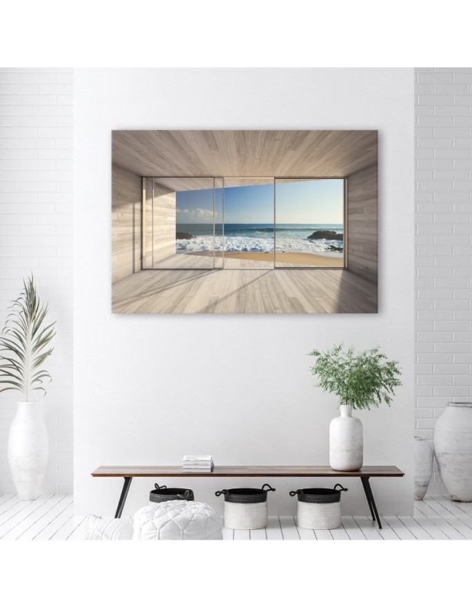 Canvas prints for bedroom modern - Sea view from window | FEEBY
