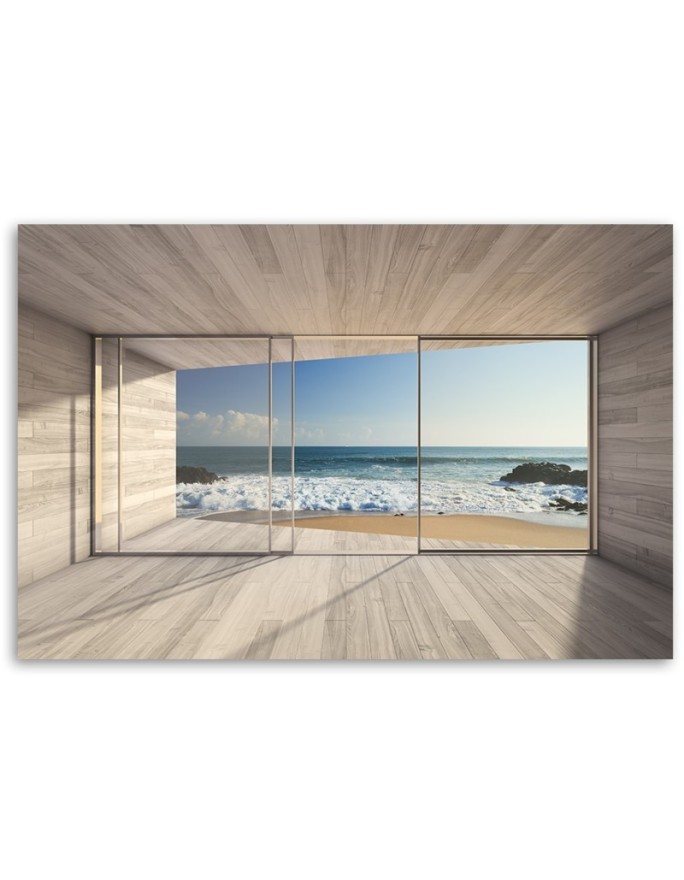 Canvas prints for bedroom modern - Sea view from window | FEEBY