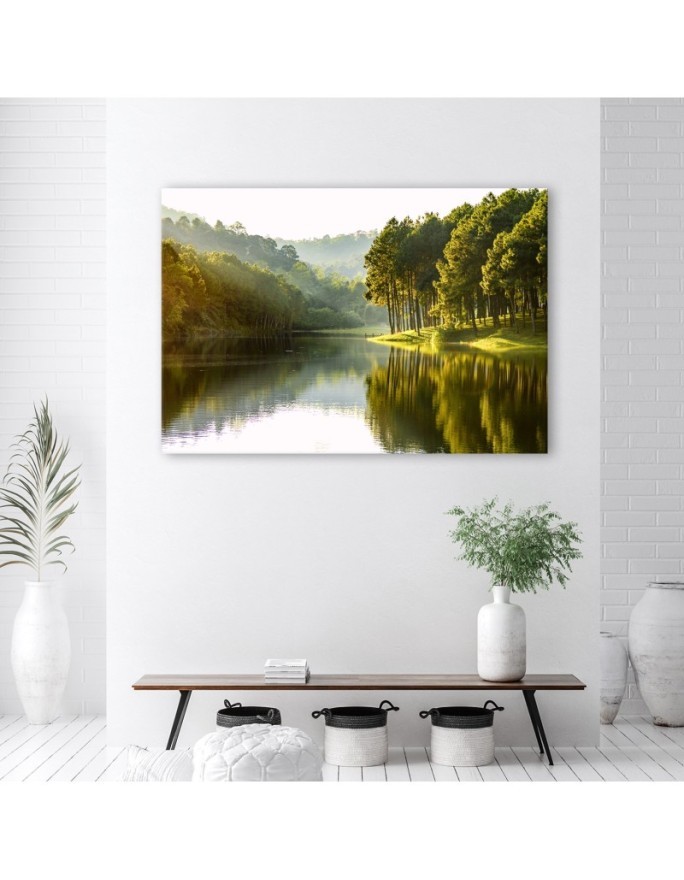 Canvas painting for living room - Landscape forest trees nature | FEEBY
