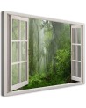 Modern Canvas painting for living room - Window tropical forest jungle | FEEBY