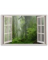 Modern Canvas painting for living room - Window tropical forest jungle | FEEBY