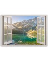 Canvas painting - Window Lake in the mountains Nature | FEEBY