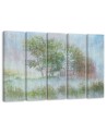 Bedroom painting - Trees on a misty meadow landscape | FEEBY