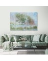 Bedroom painting - Trees on a misty meadow landscape | FEEBY