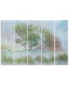 Bedroom painting - Trees on a misty meadow landscape | FEEBY