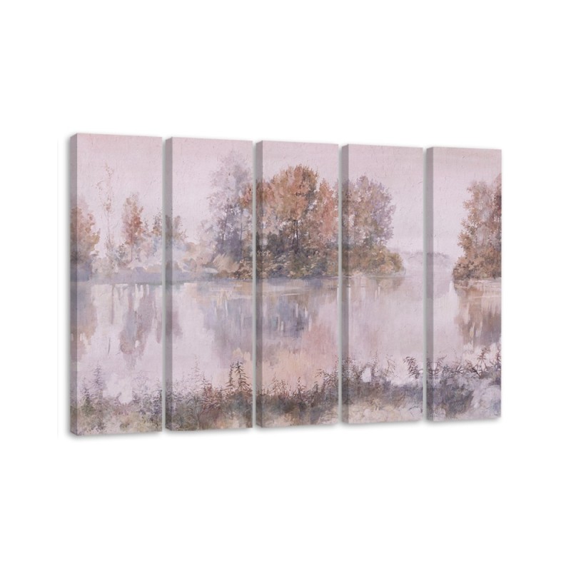 Multipart Canvas painting - Lake view landscape nature | FEEBY