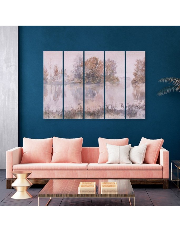 Multipart Canvas painting - Lake view landscape nature | FEEBY