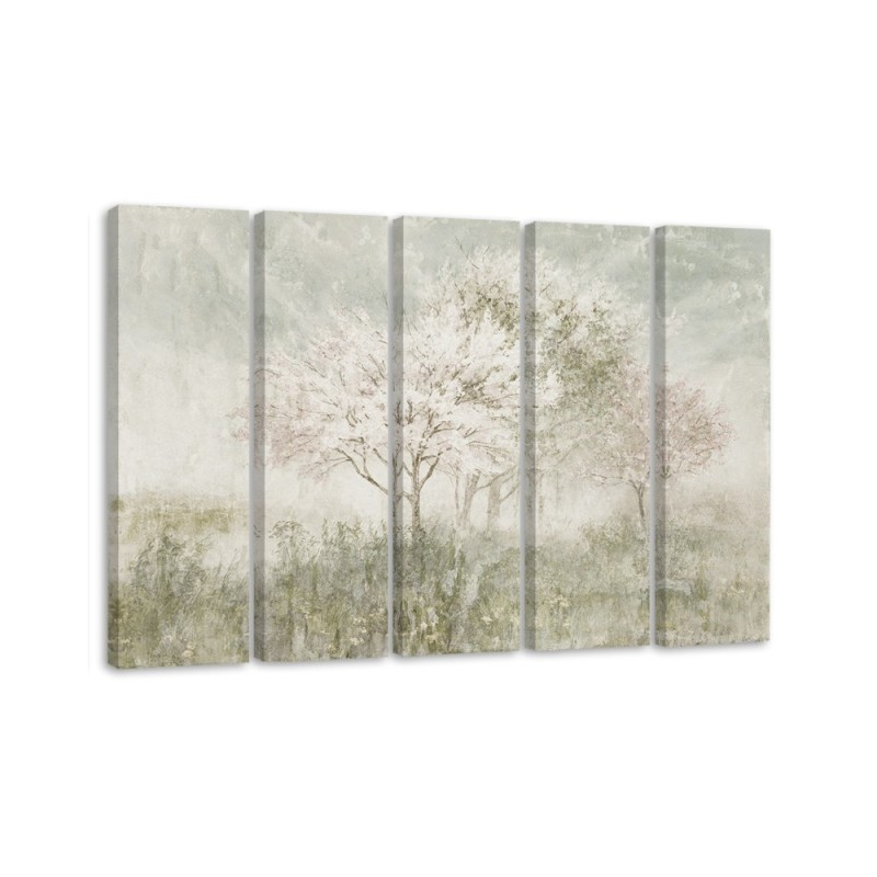 Canvas print - Flowering tree in a meadow landscape | FEEBY