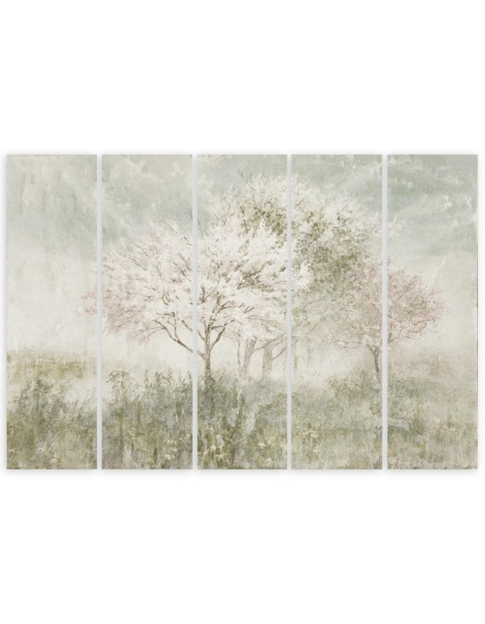 Canvas print - Flowering tree in a meadow landscape | FEEBY