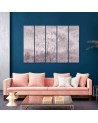 Pentaptic canvas print - Blossoming tree in a meadow landscape | FEEBY