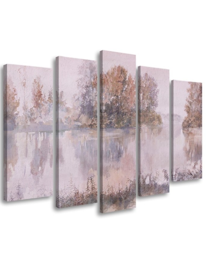 Canvas print Lake view 5 Piece