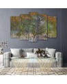 Tree on a meadow watercolour landscape - Painting for living room | FEEBY