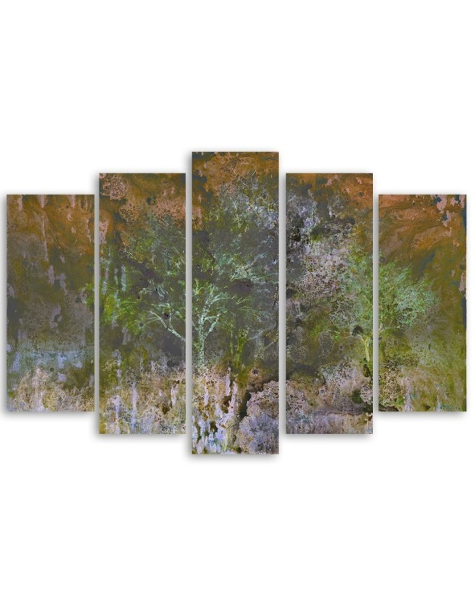 Tree on a meadow watercolour landscape - Painting for living room | FEEBY