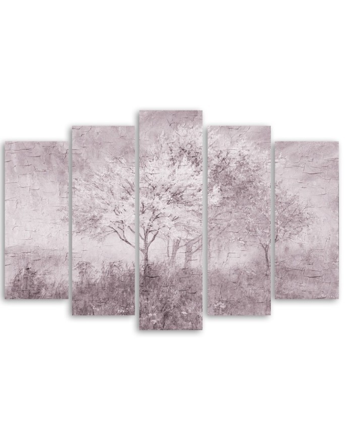 Flowering tree in the meadow old - Modern painting for bedroom | FEEBY
