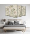 Trees landscape nature beige - Painting for bedroom modern | FEEBY