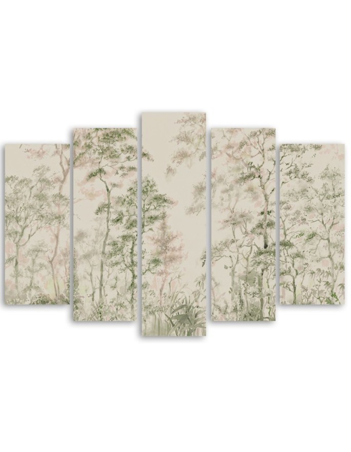 Trees landscape nature beige - Painting for bedroom modern | FEEBY