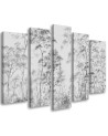 Landscape with trees - 5-piece canvas painting | FEEBY