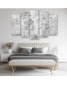 Landscape with trees - 5-piece canvas painting | FEEBY