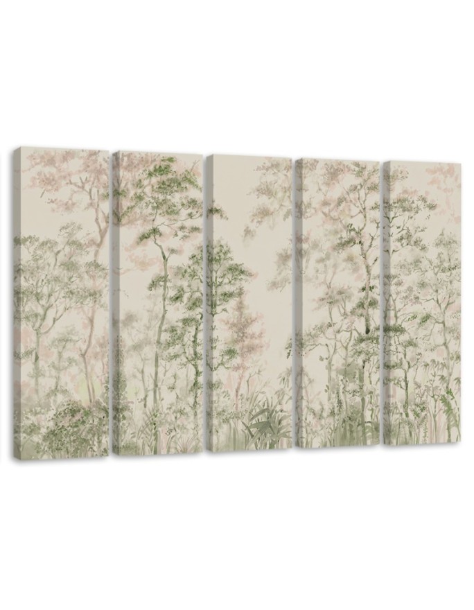 Canvas print Tall thin trees