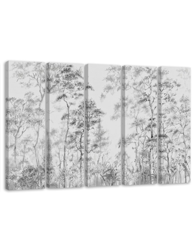 Canvas print Tall thin trees