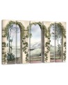 Columns and arches with ivy Multipart canvas print | FEEBY