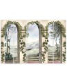 Columns and arches with ivy Multipart canvas print | FEEBY