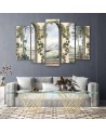 Columns and arches with ivy - Modern painting for living room | FEEBY