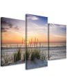 Beach at sunset - Canvas print for living room | FEEBY
