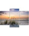 Beach at sunset - Canvas print for living room | FEEBY