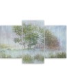 Canvas painting - Trees on a misty meadow landscape | FEEBY