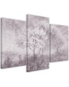 Canvas print for living room - Tree in a meadow in shades of purple | FEEBY