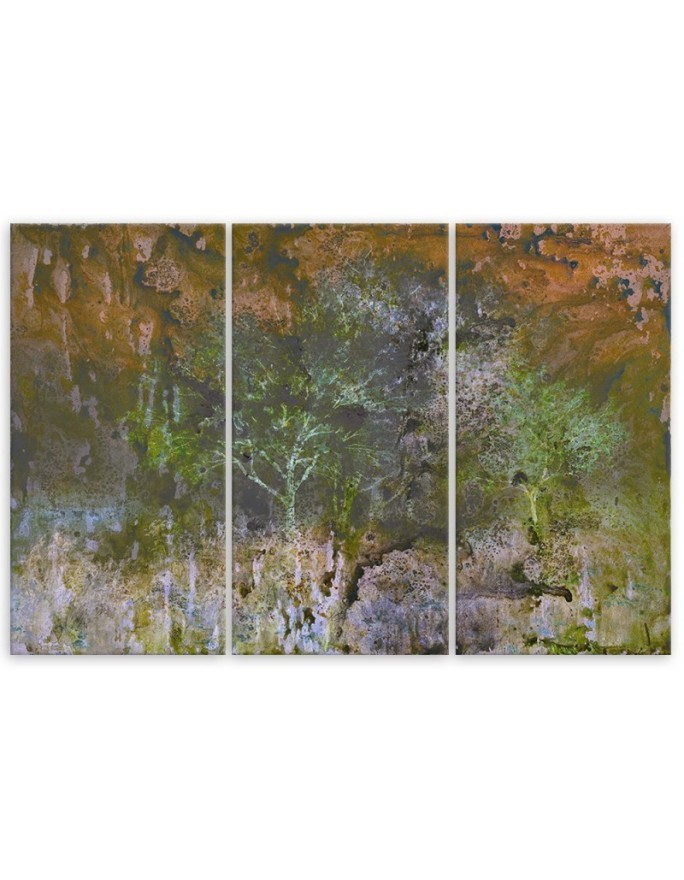Canvas painting - Tree in a meadow watercolour | FEEBY
