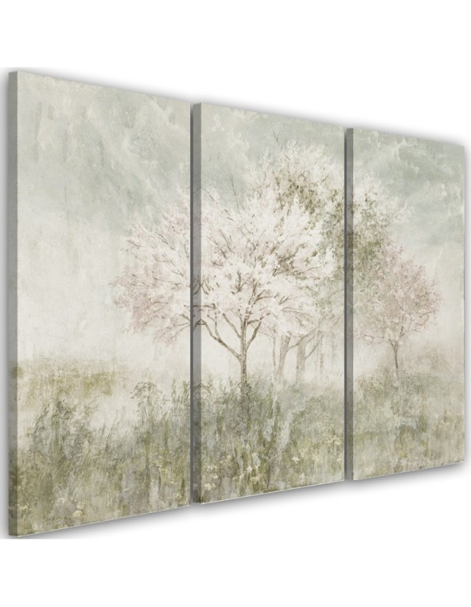 Modern painting for bedroom - Tree in a meadow shabby chic | FEEBY
