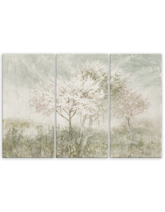 Modern painting for bedroom - Tree in a meadow shabby chic | FEEBY